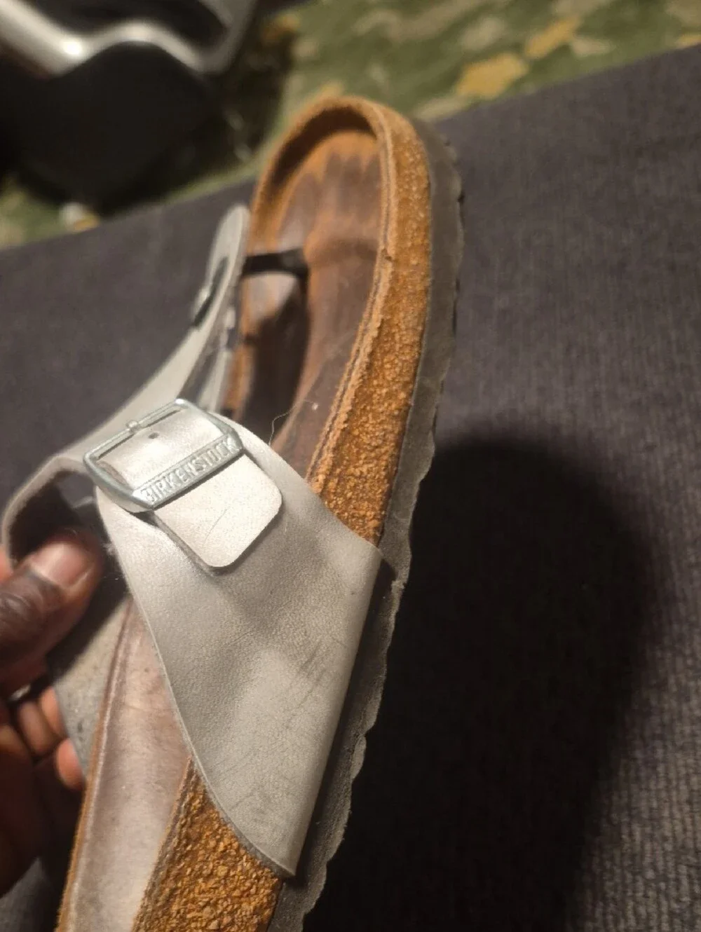 Silver Toe-Post Sandals